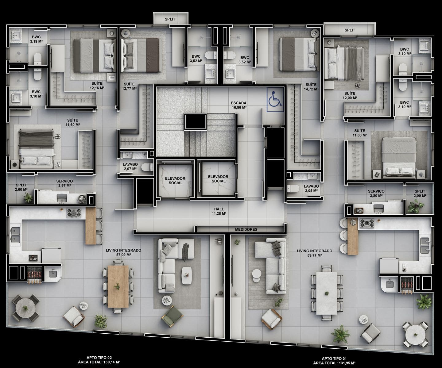 Render 6 do The Level Paradise em Porto Belo SC
