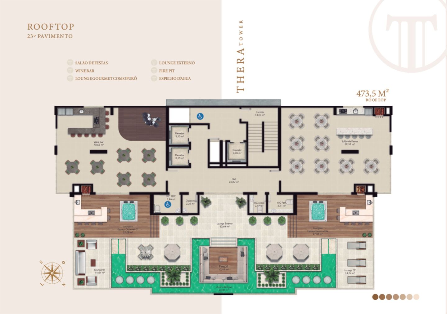 Planta 3 do Thera Tower em Porto Belo SC