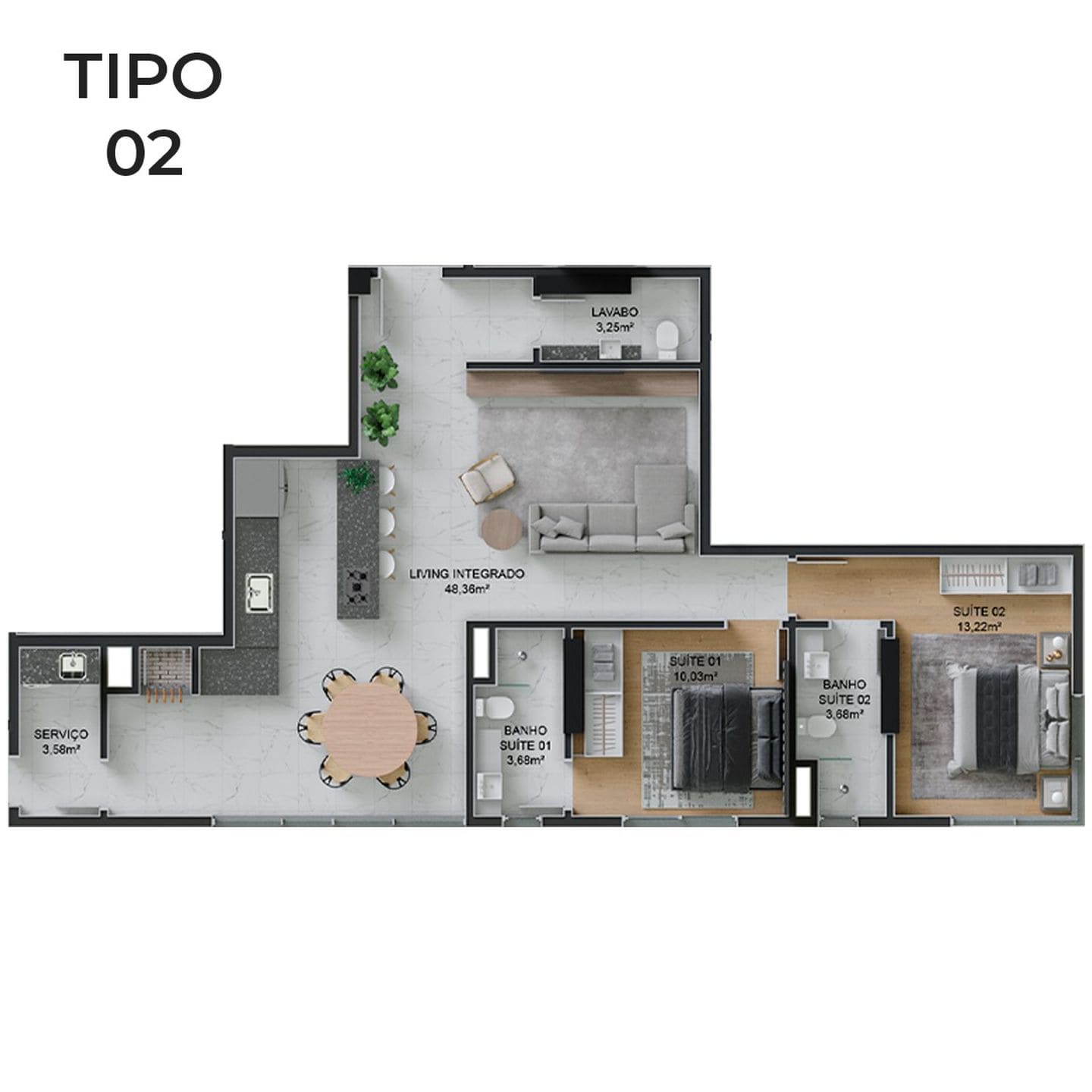 Planta 2 do Toronto Palace em Porto Belo SC