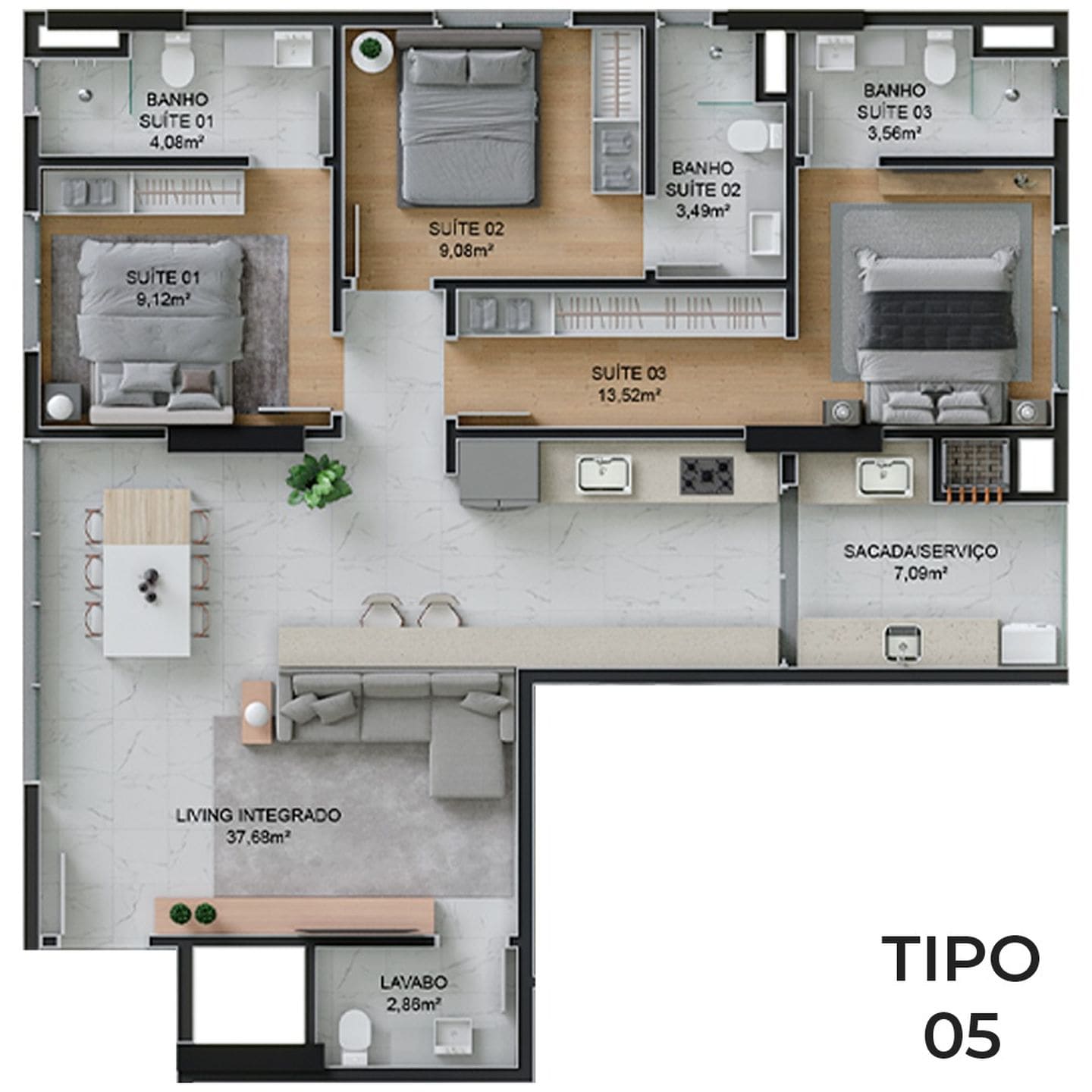 Planta 8 do Toronto Palace em Porto Belo SC
