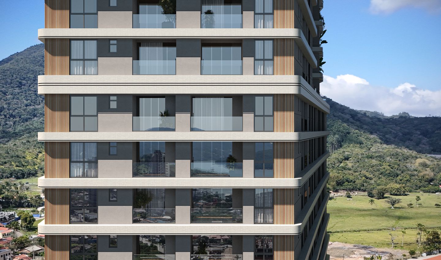 Render 1 do Torre Del Mare em Porto Belo SC