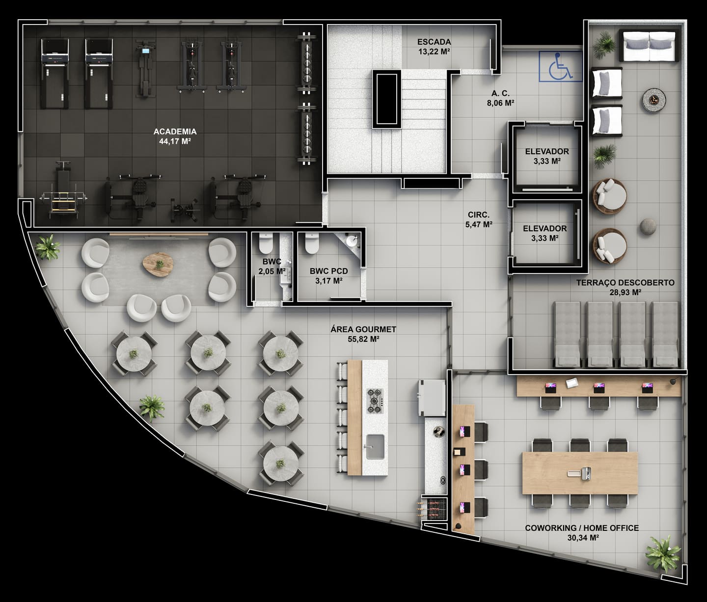 Planta 1 do Viva Porto Fino Residence em Porto Belo SC