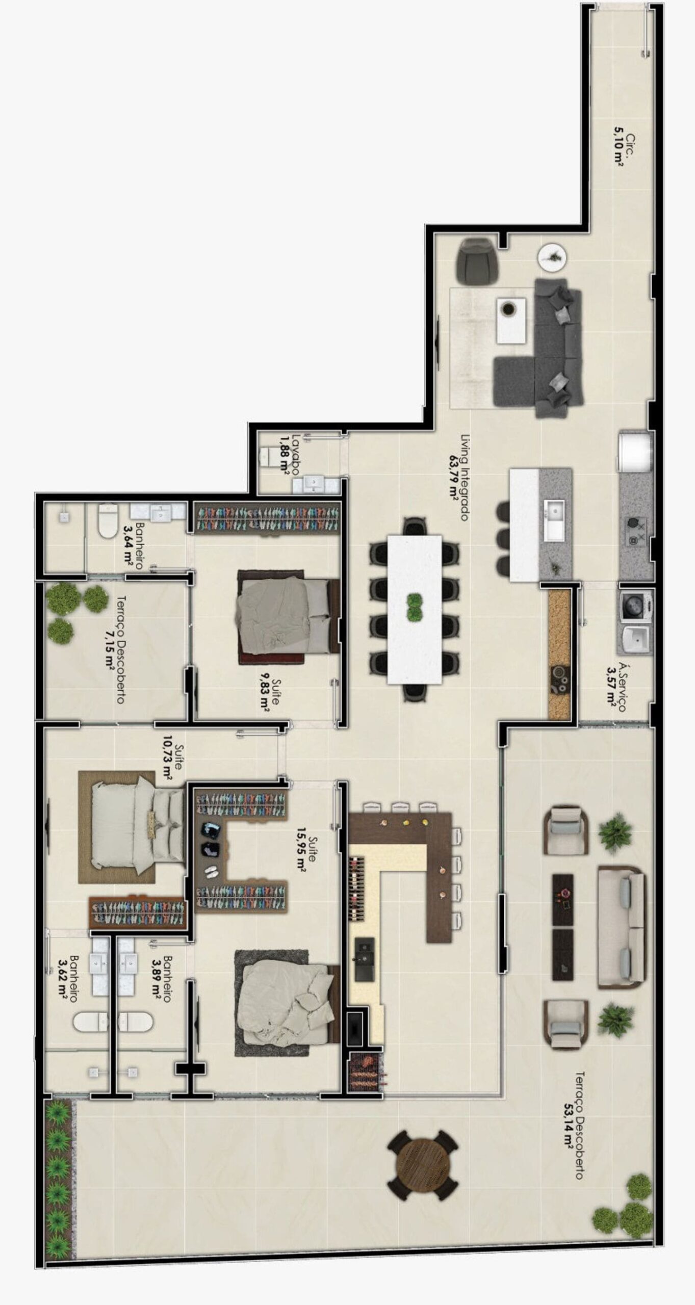 Planta 1 do Zephyros em Porto Belo SC