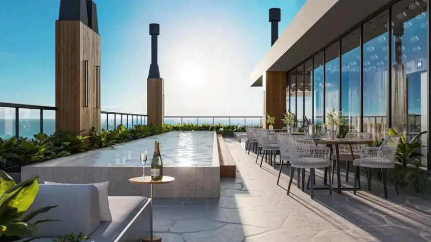 Apartamento na planta com 2 dormitórios sendo 1 suíte e 1 vaga de garagem na Praia Brava — foto 2