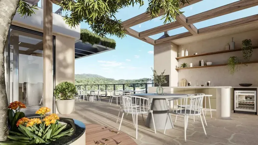 Apartamento na planta com 2 dormitórios sendo 1 suíte e 1 vaga de garagem na Praia Brava — foto 3