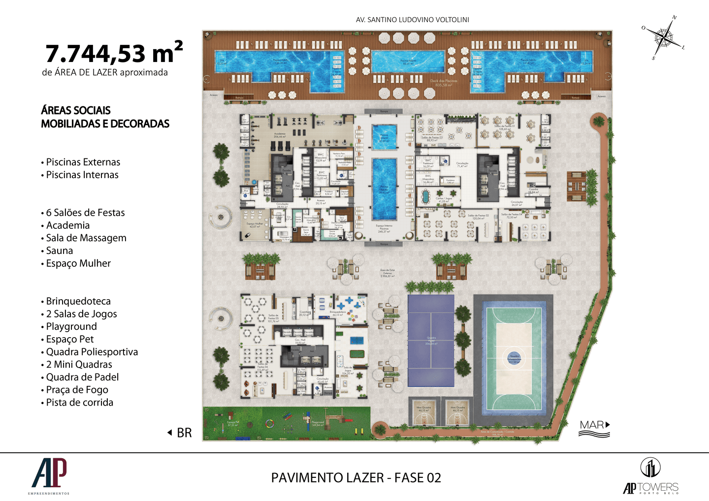 Area de lazer 2 do AP Towers Porto Belo em Porto Belo SC