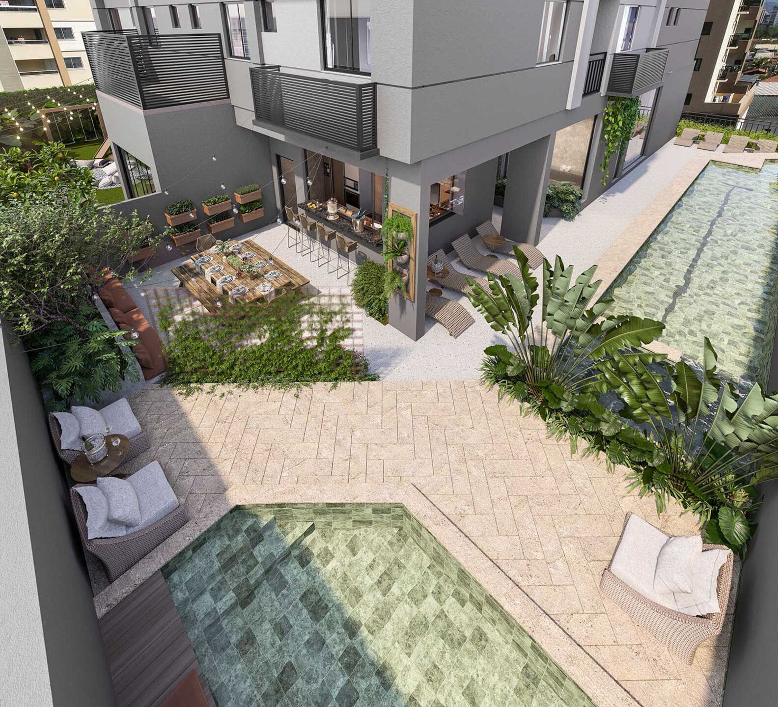 Render 1 do Ammbar Residence em Porto Belo SC