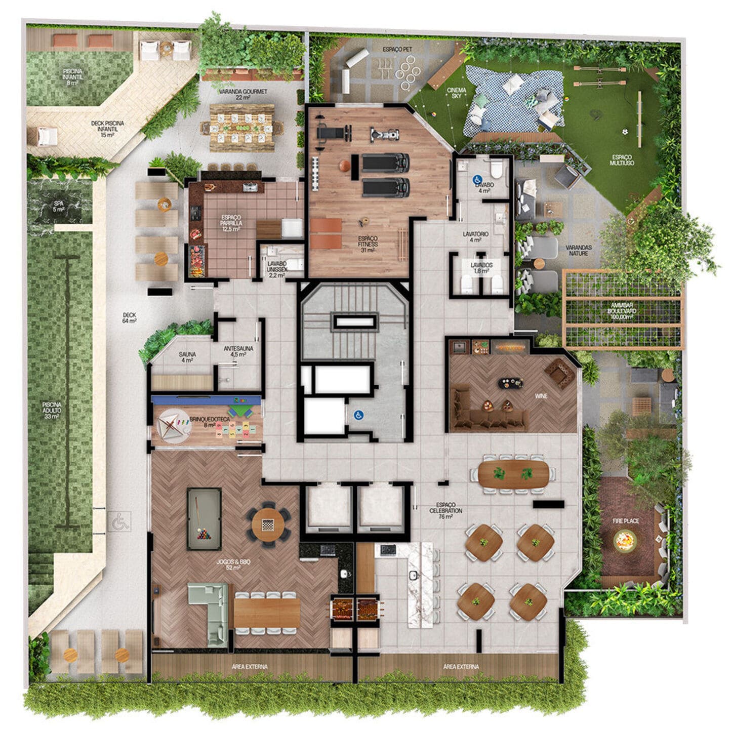 Planta 2 do Ammbar Residence em Porto Belo SC