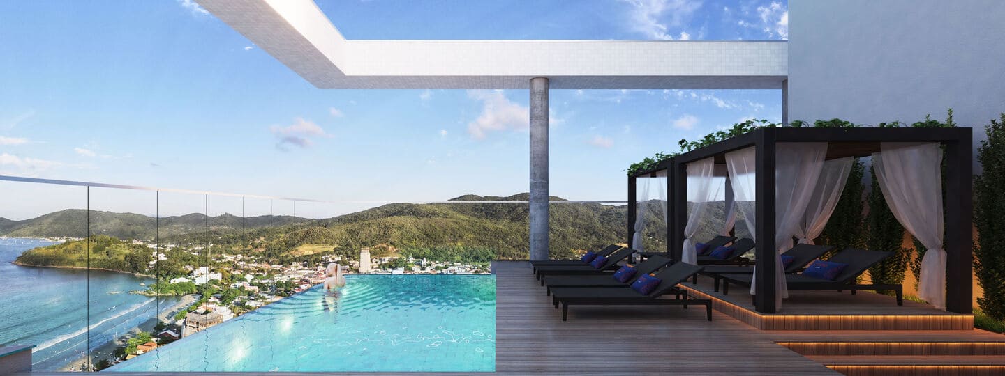 Area de lazer 1 do Atmo Haus em Porto Belo SC
