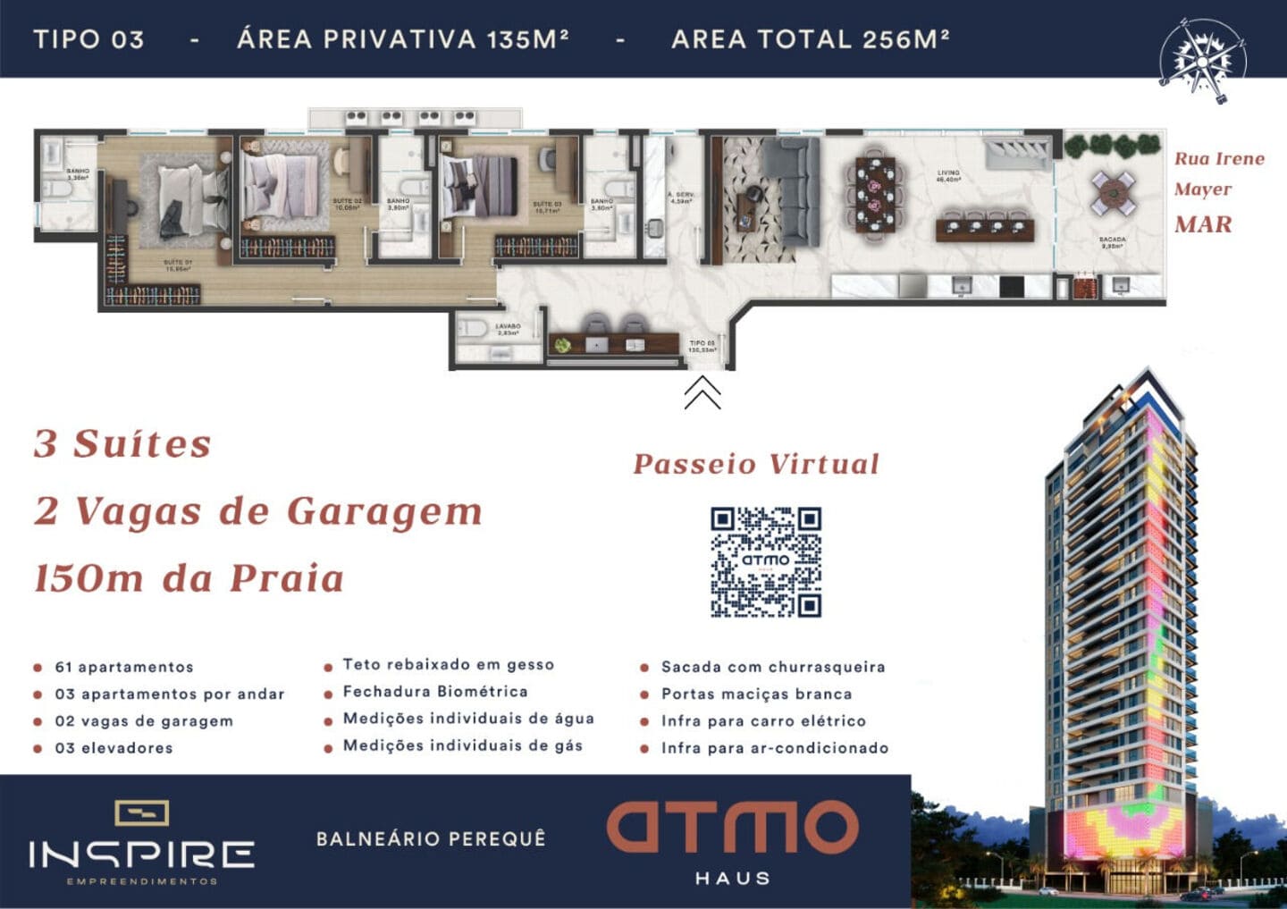 Planta 3 do Atmo Haus em Porto Belo SC