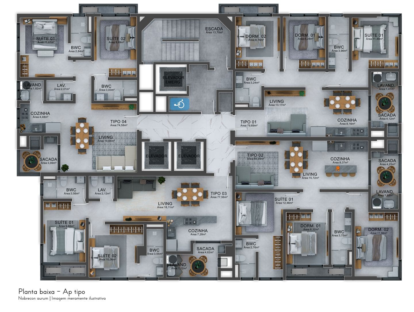 Area de lazer 11 do Aurum Tower em Porto Belo SC