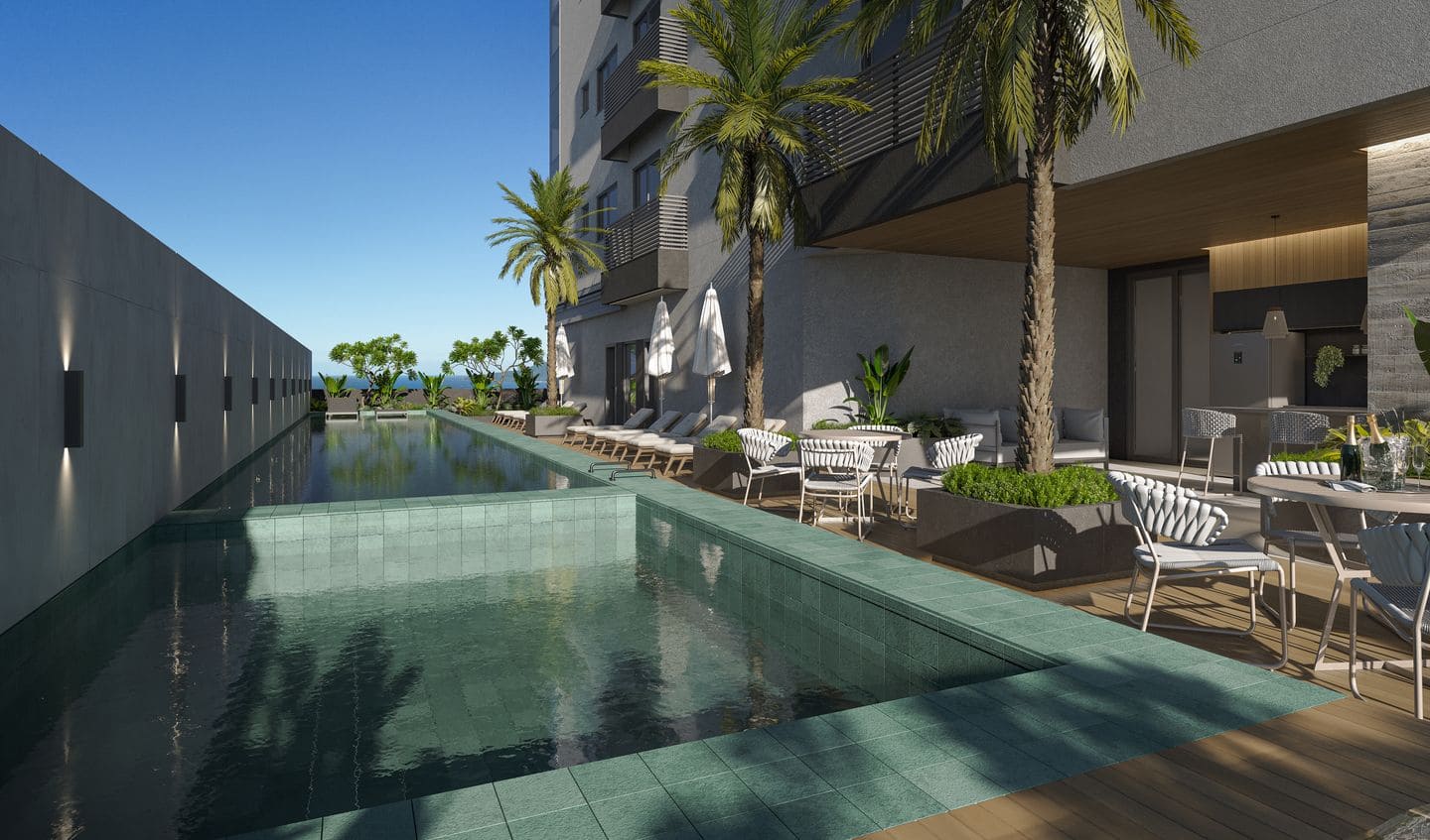 Area de lazer 6 do Aurum Tower em Porto Belo SC