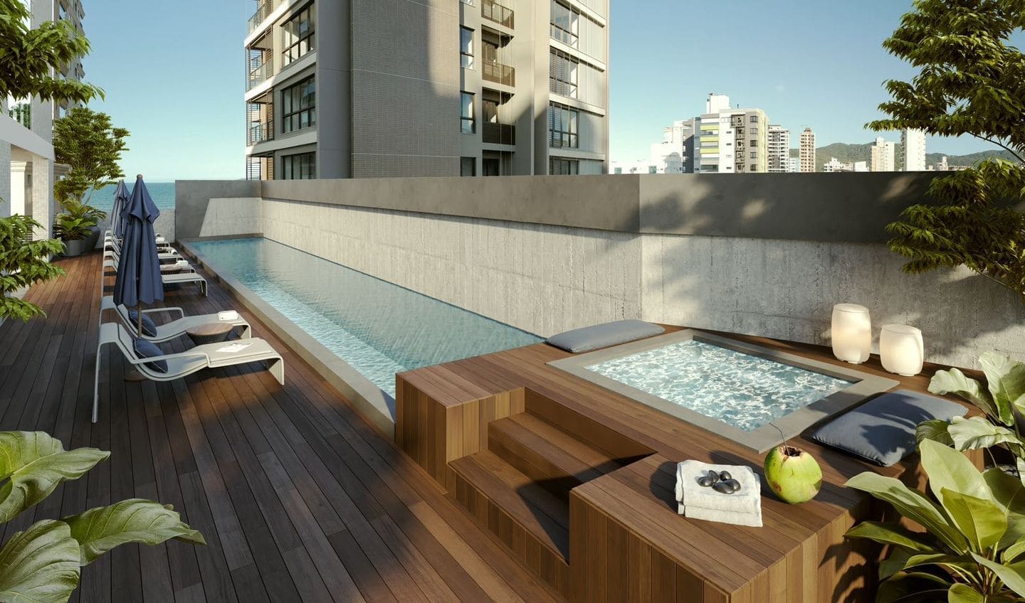 Render 1 do Blue Tower em Porto Belo SC