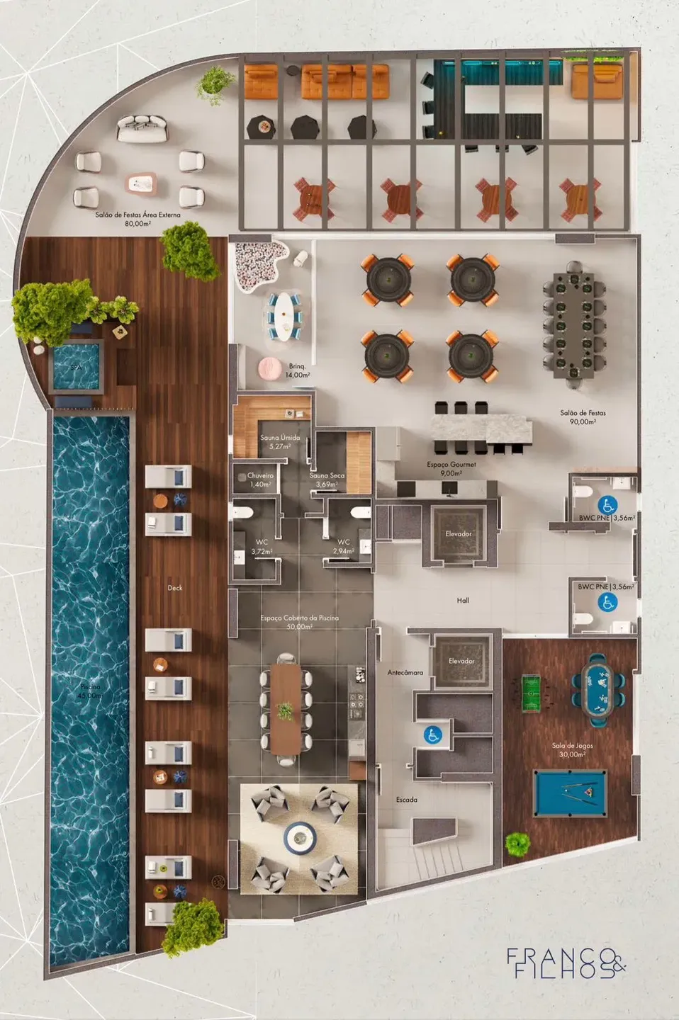 Planta 2 do Blue Tower em Porto Belo SC