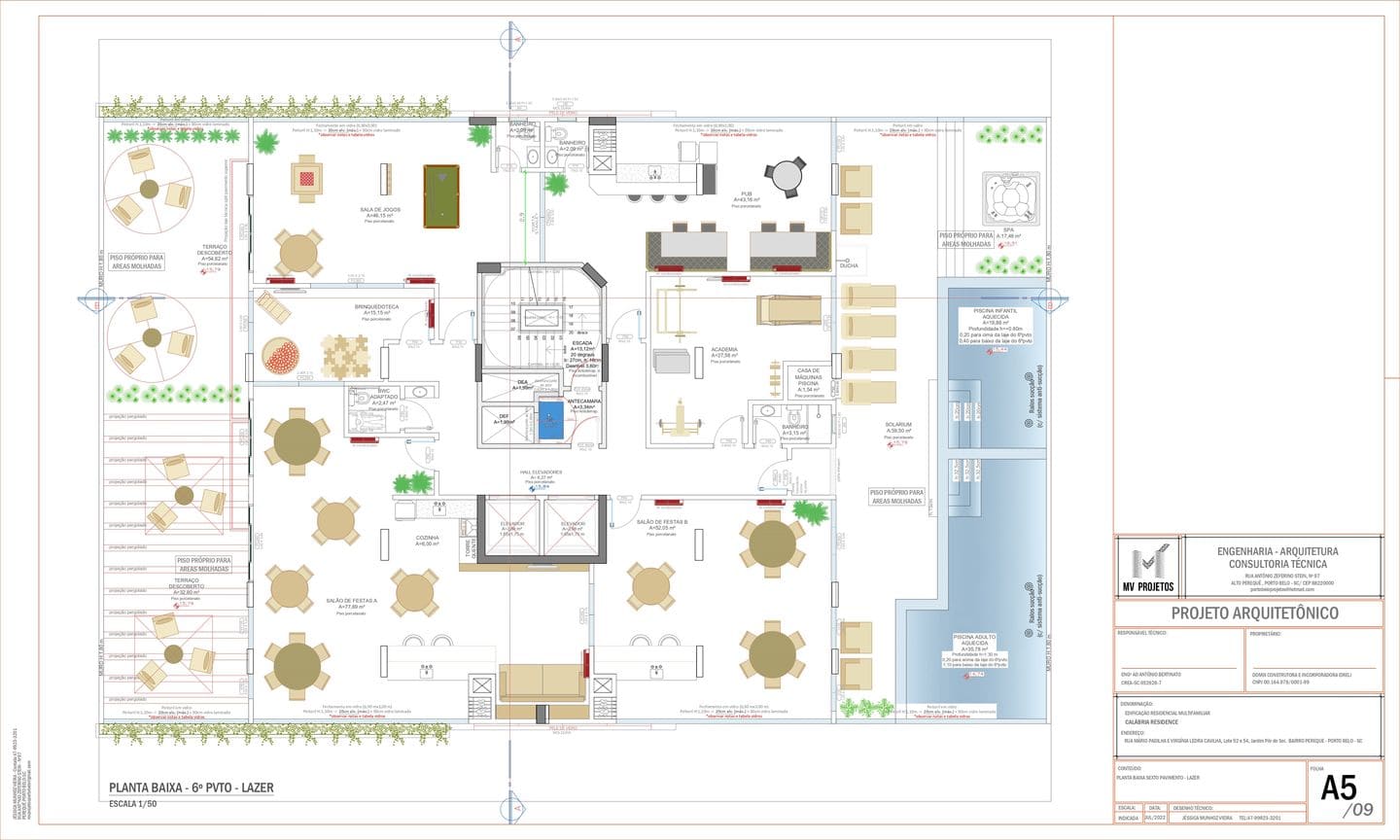 Area de lazer 10 do Calabria Residence em Porto Belo SC