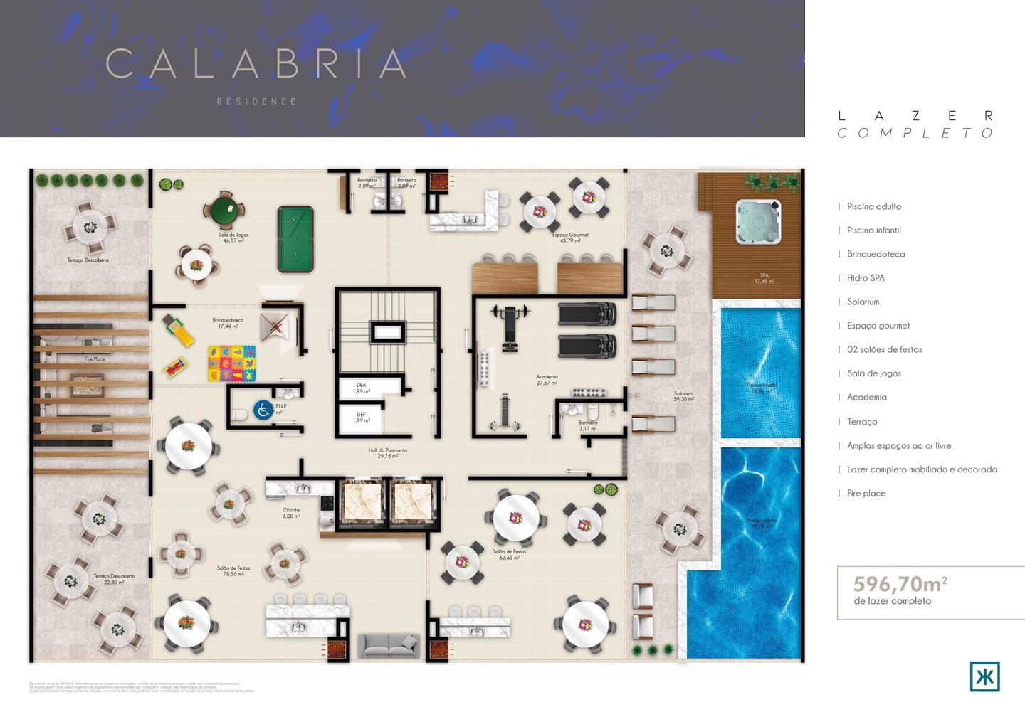 Area de lazer 8 do Calabria Residence em Porto Belo SC