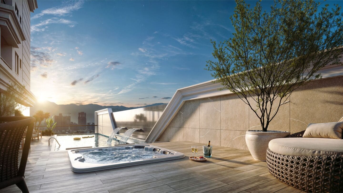 Render 1 do Ethan Tower em Porto Belo SC