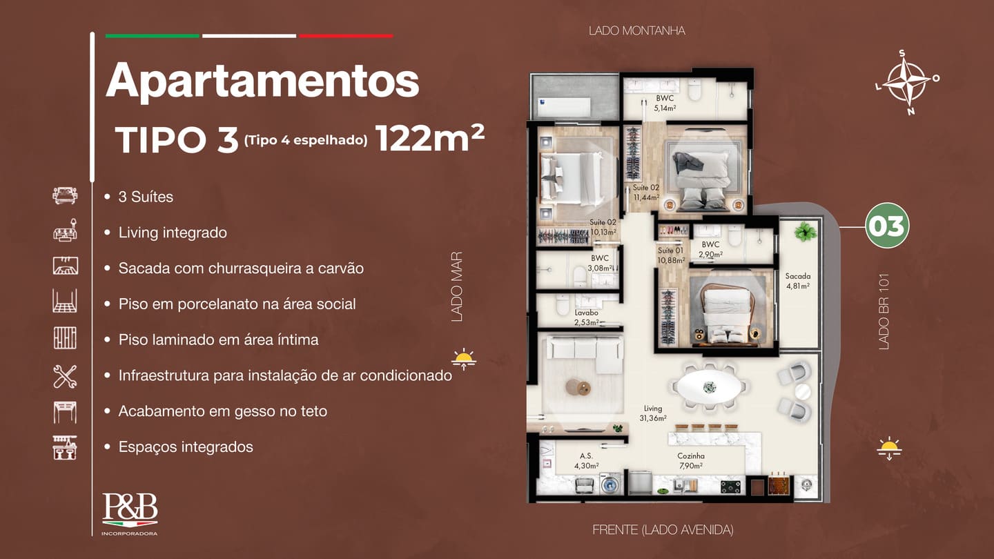Planta 4 do Ilhas de Porto Belo Torre 1 em Porto Belo SC