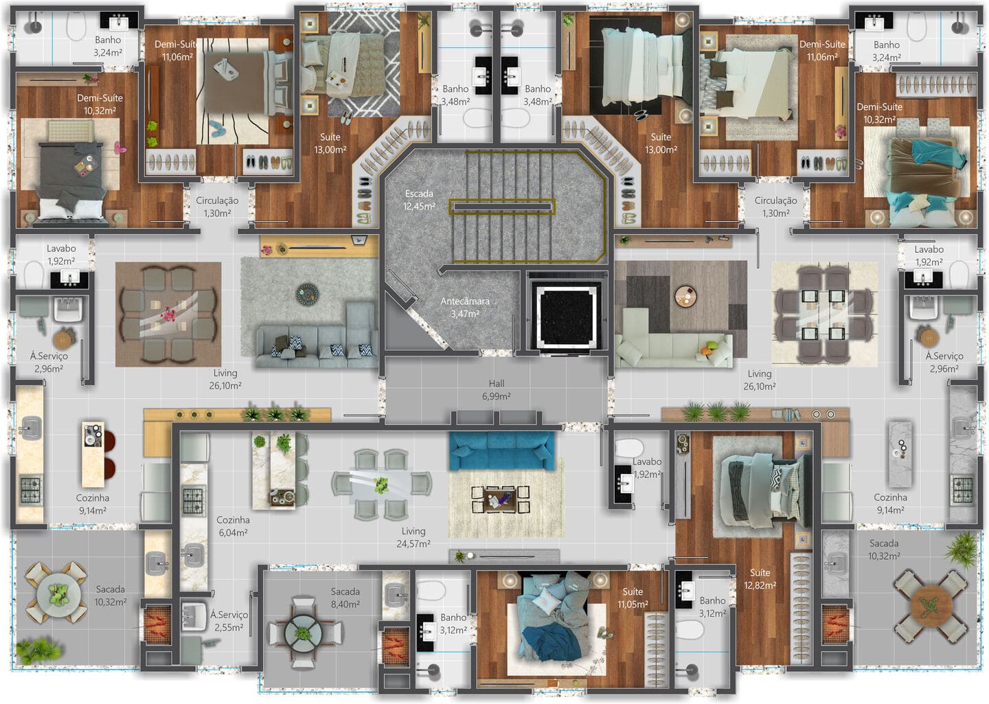 Area de lazer 1 do Infinity Residence em Porto Belo SC