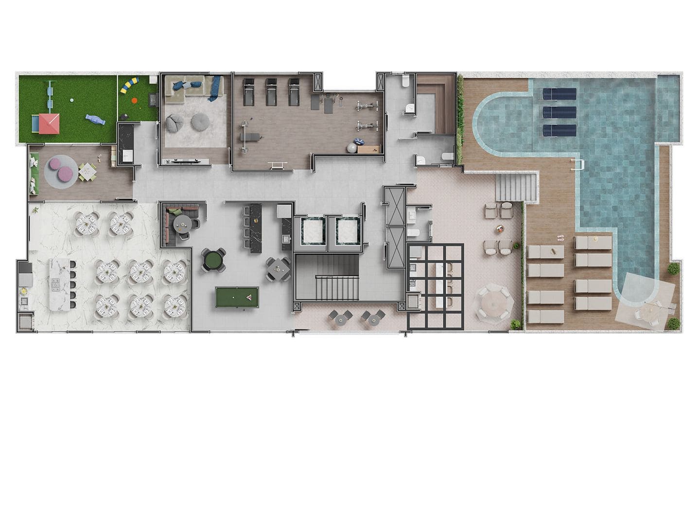 Area de lazer 1 do Infinity View Residence em Porto Belo SC