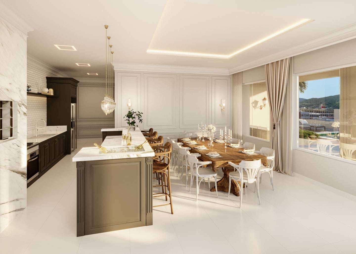 Render 4 do Jardins de Versalhes em Porto Belo SC