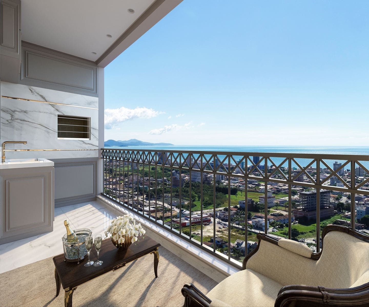 Render 1 do Jardins de Versalhes em Porto Belo SC