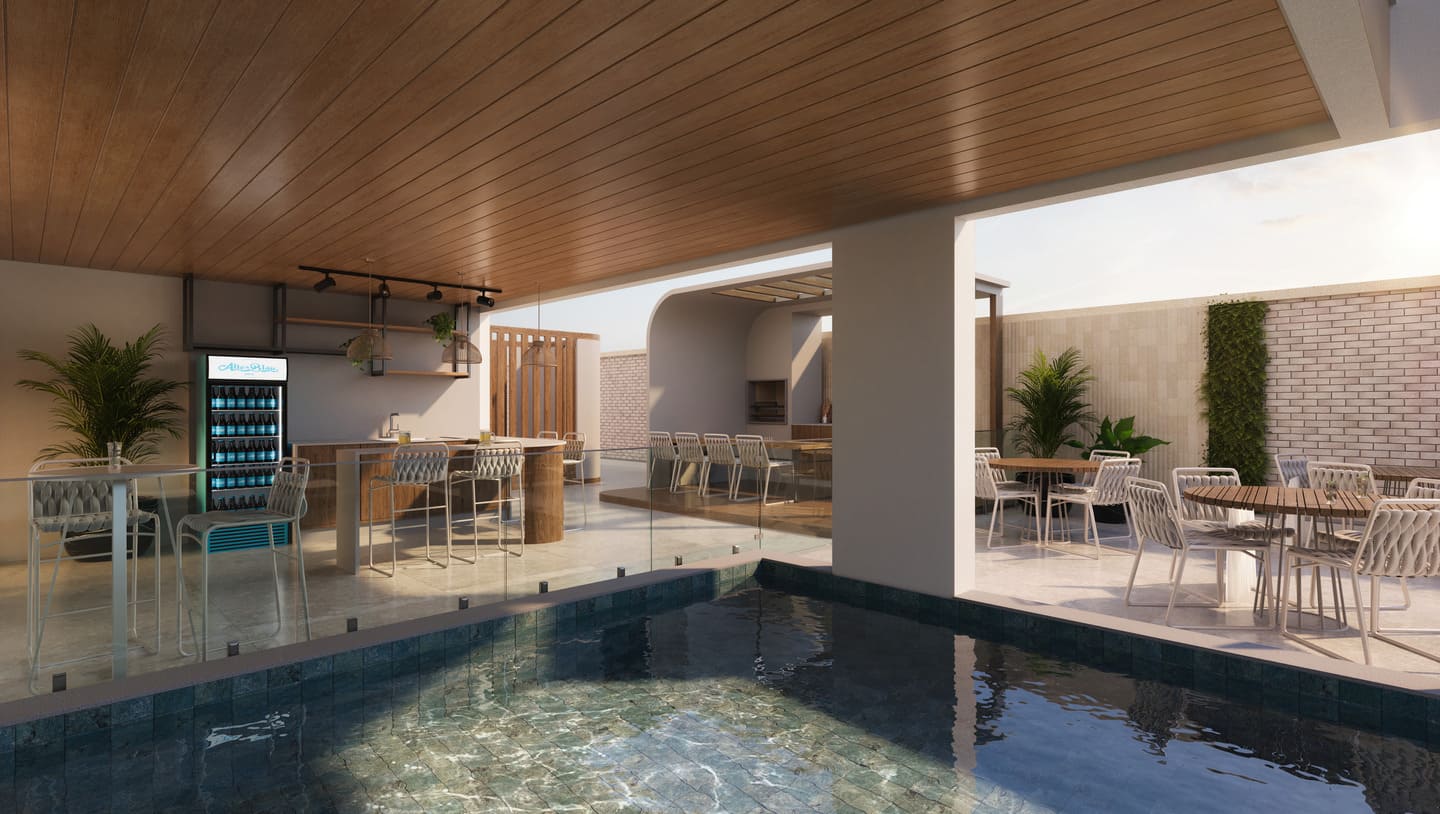 Area de lazer 2 do Lar per Caleone em Porto Belo SC