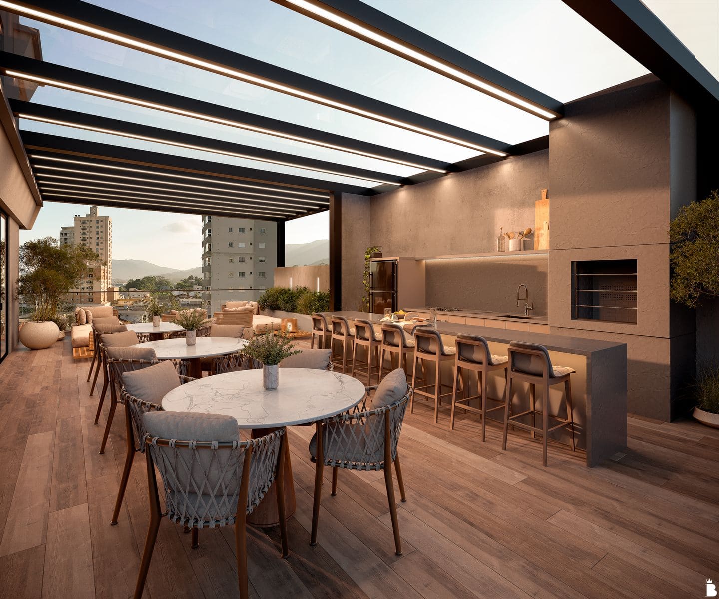 Espaco gourmet do Luzzara em Porto Belo SC