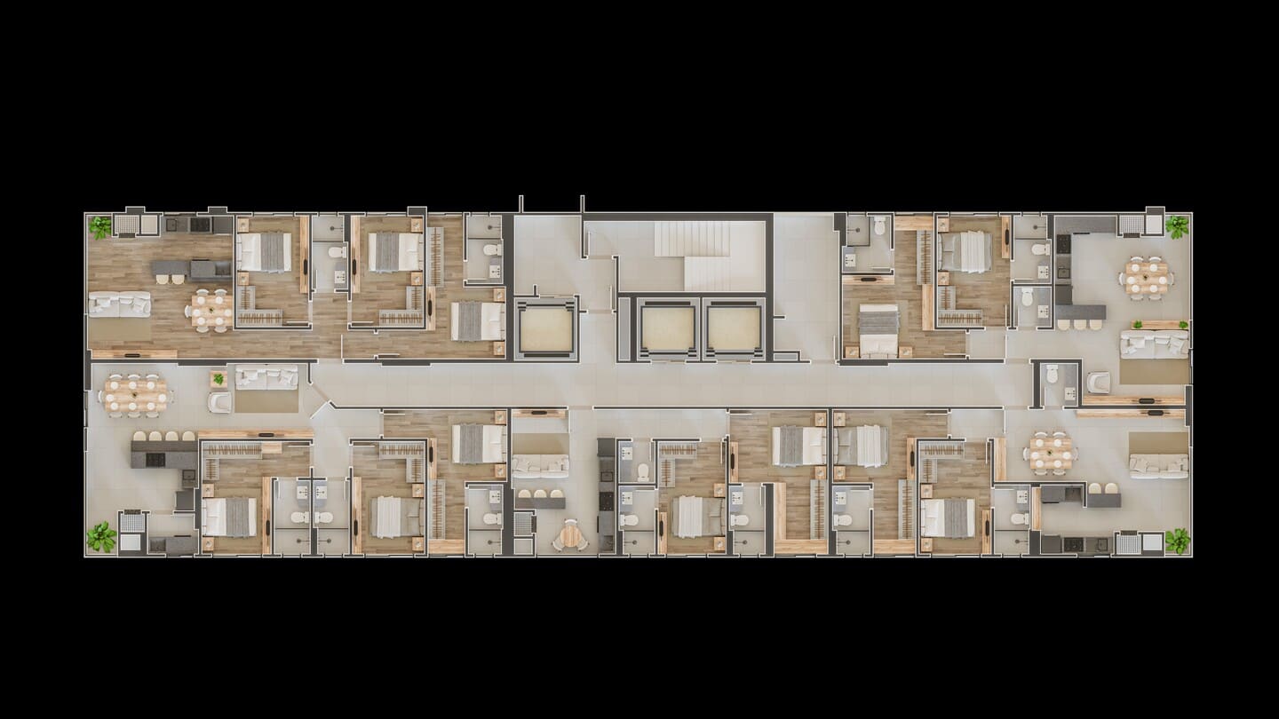 Planta 1 do Minuanno Residencial em Porto Belo SC