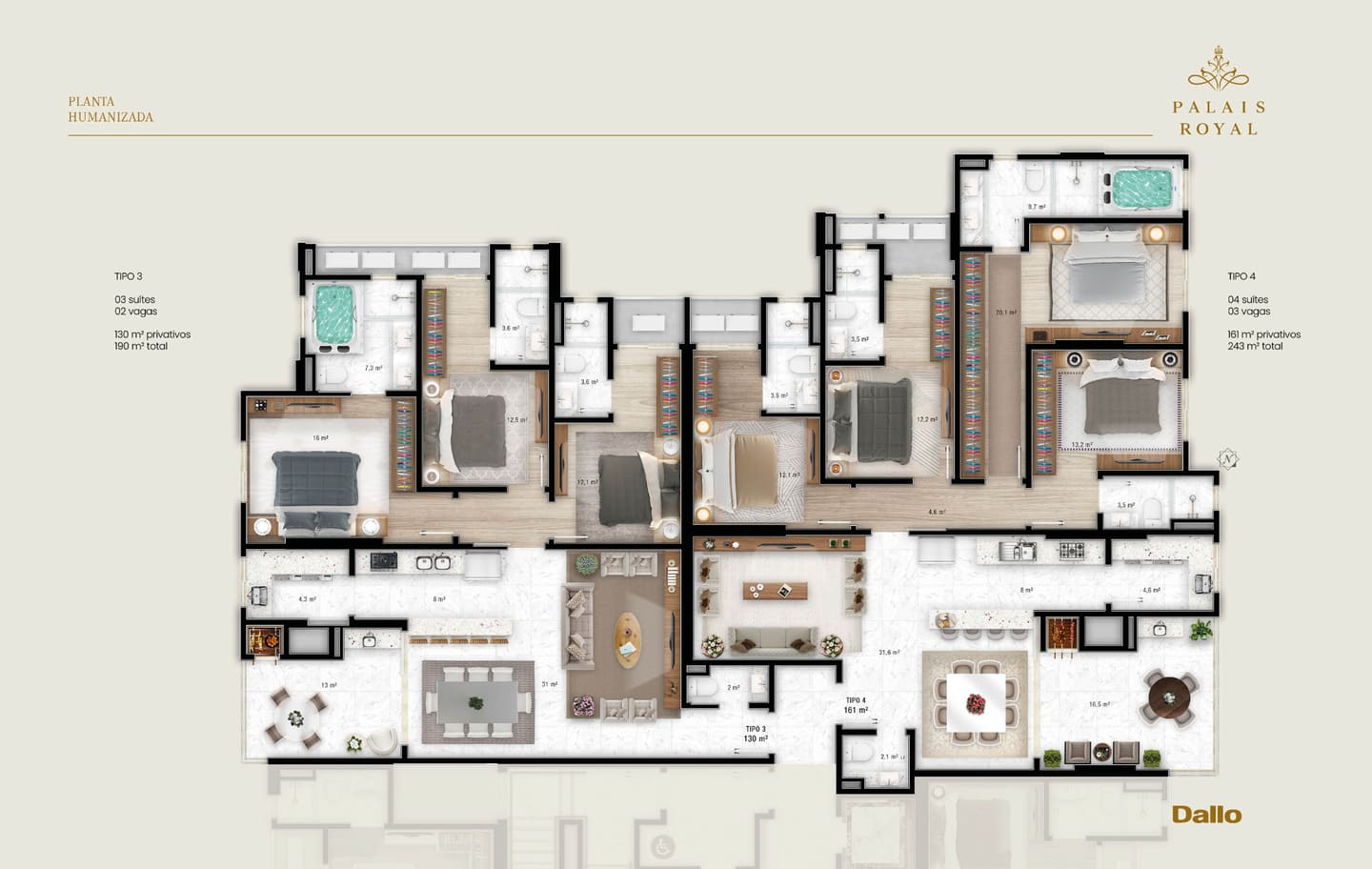 Planta 2 do Palais Royal em Porto Belo SC