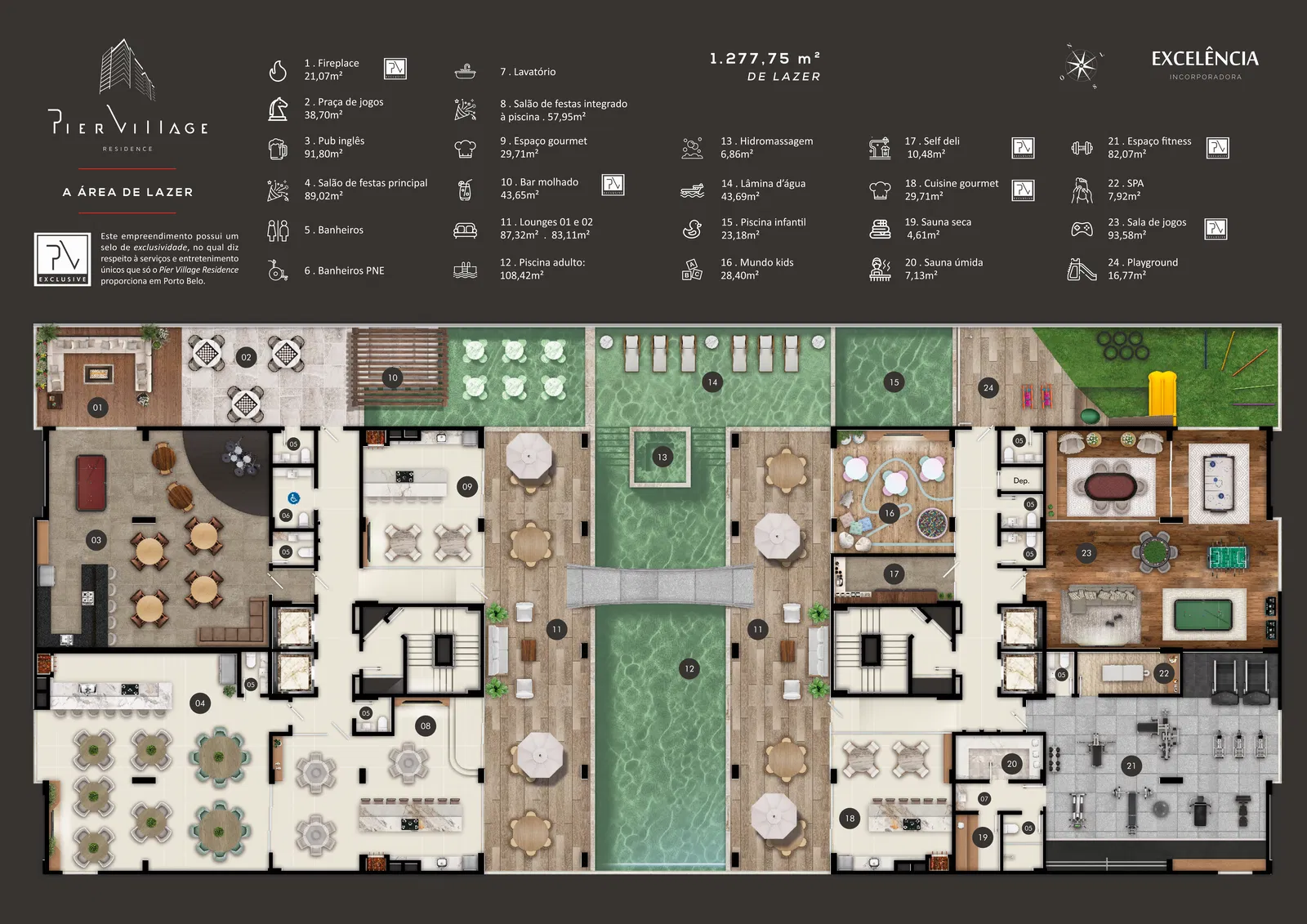Planta 2 do Pier Village em Porto Belo SC
