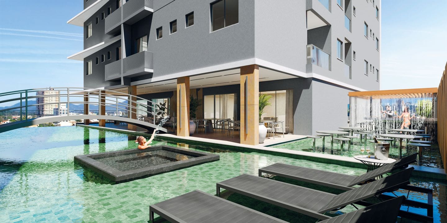 Render 1 do Pier Village em Porto Belo SC