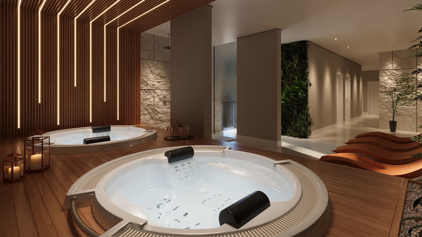 Area de spa do Porto Belo Home & Spa em Porto Belo SC