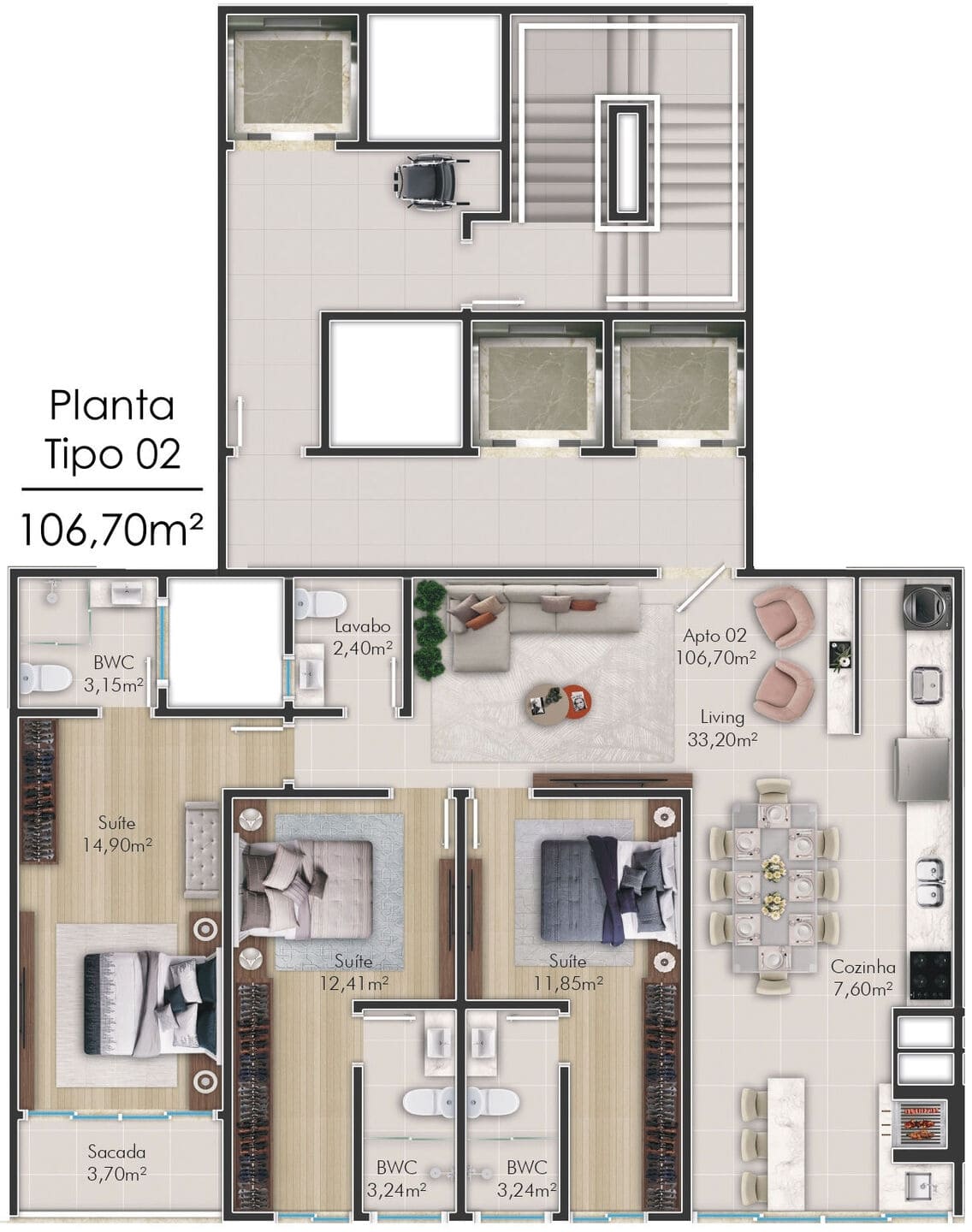 Area de lazer 2 do Raffaele Vinci Residenziale em Porto Belo SC