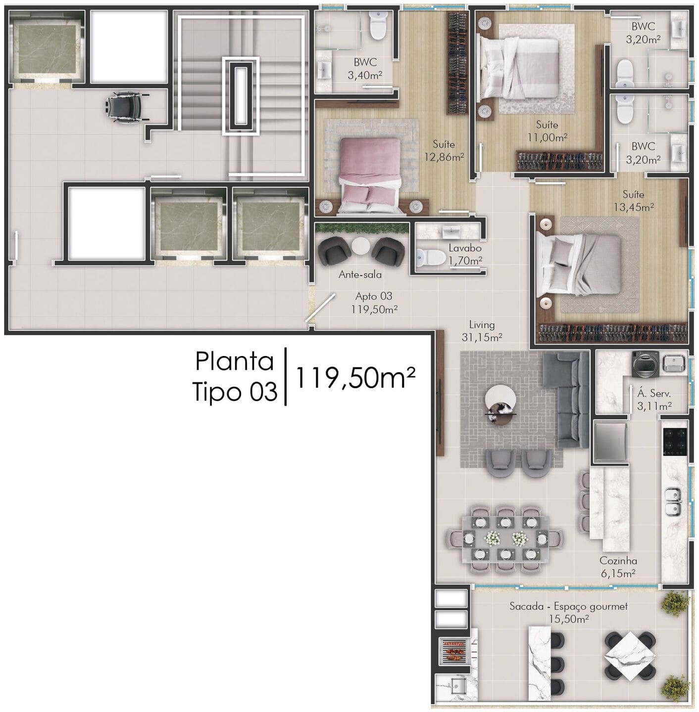 Area de lazer 4 do Raffaele Vinci Residenziale em Porto Belo SC