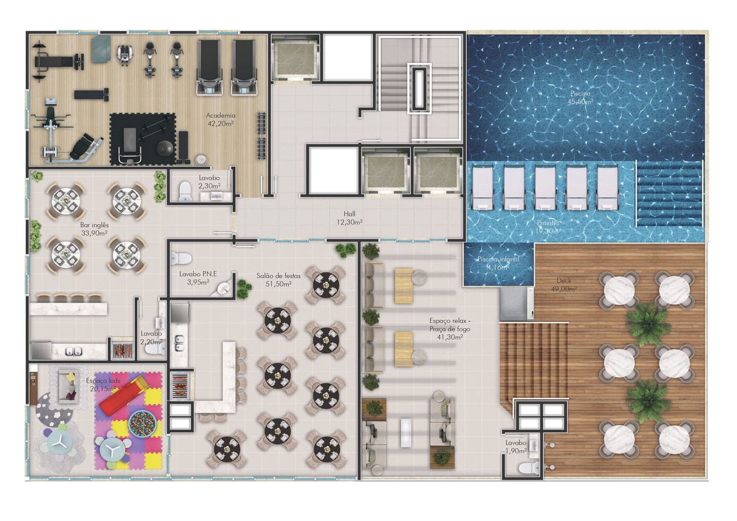 Area de lazer 5 do Raffaele Vinci Residenziale em Porto Belo SC