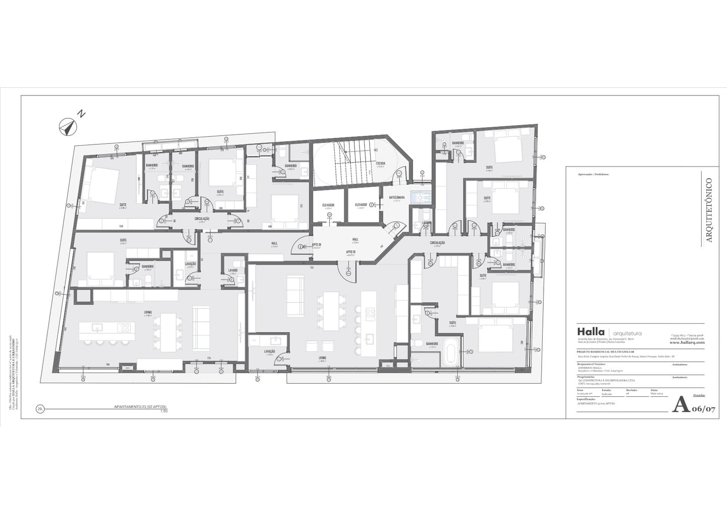 Planta 7 do Residencial Astral em Porto Belo SC