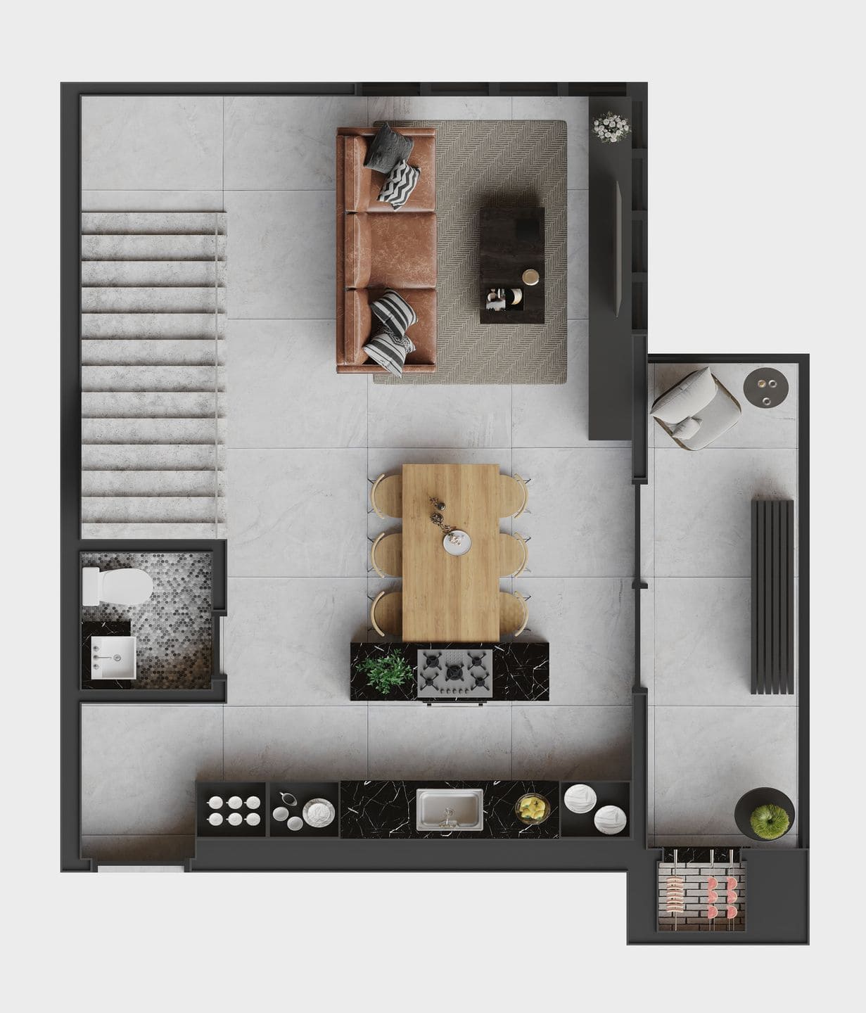Planta 3 do River View Residence em Porto Belo SC