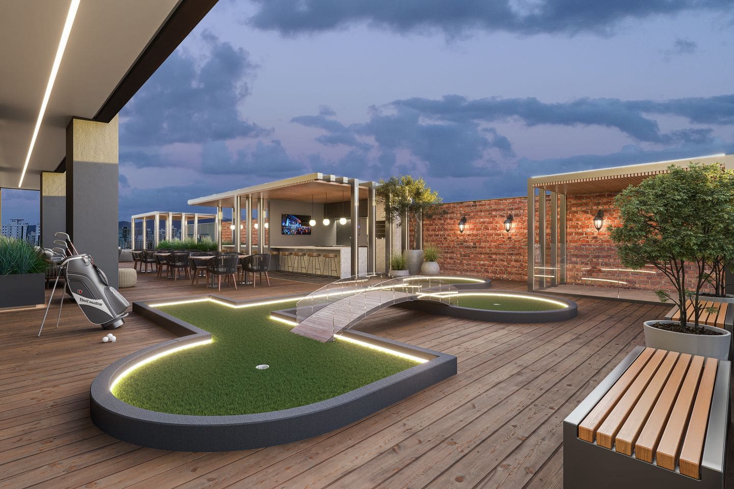 Area de lazer 1 do River View Residence em Porto Belo SC
