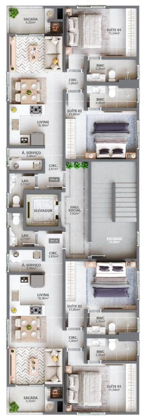 Area de lazer 2 do Saint Germain Residence em Porto Belo SC