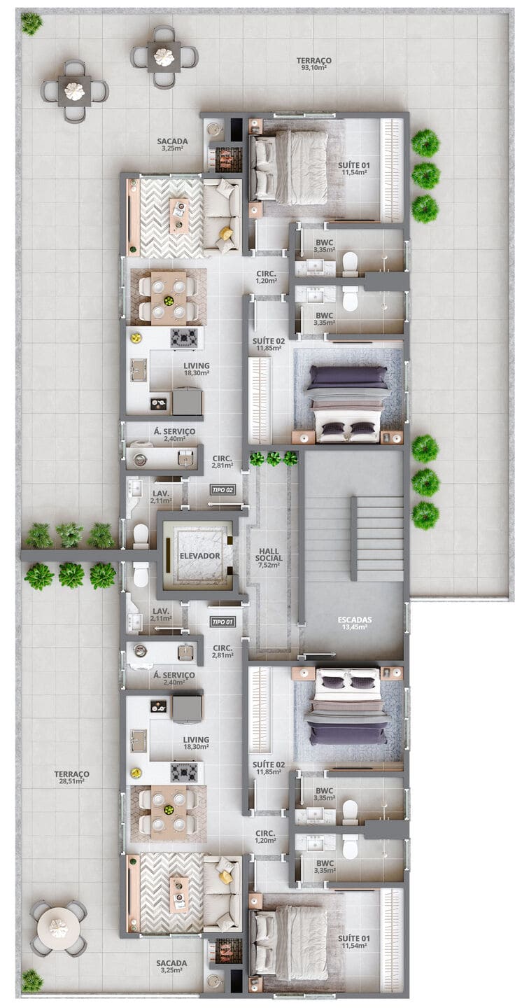 Area de lazer 4 do Saint Germain Residence em Porto Belo SC