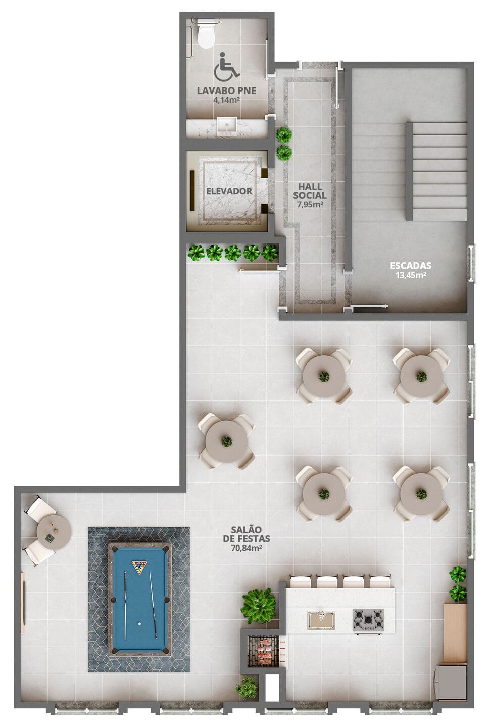 Area de lazer 3 do Saint Germain Residence em Porto Belo SC