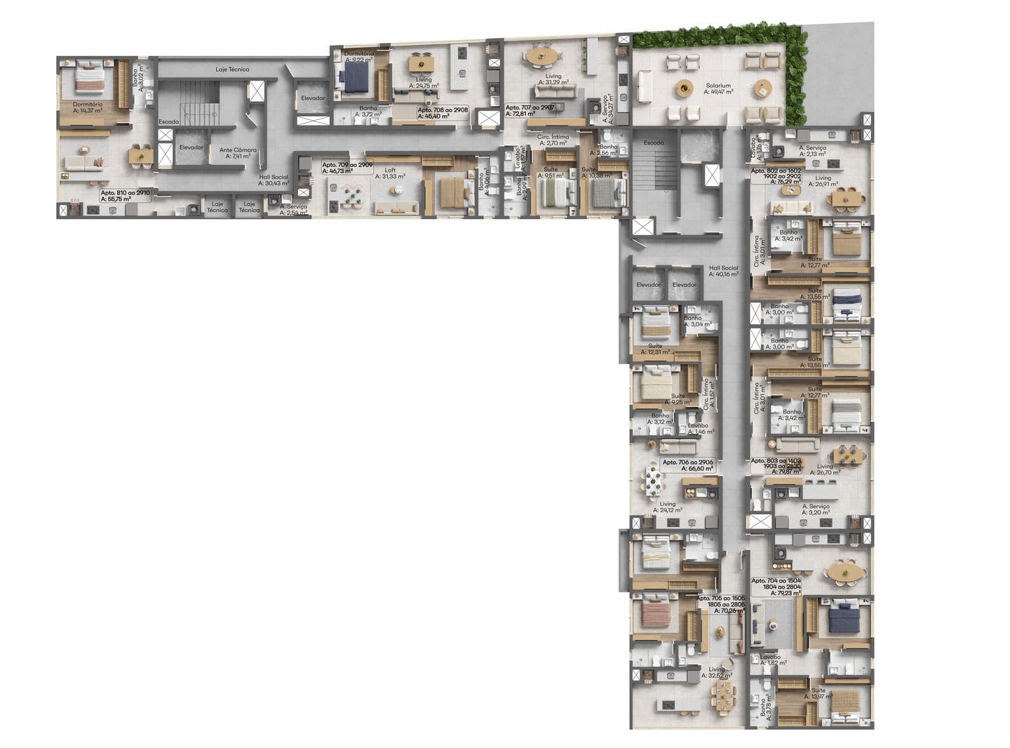 Planta 9 do Sea Home Design em Porto Belo SC