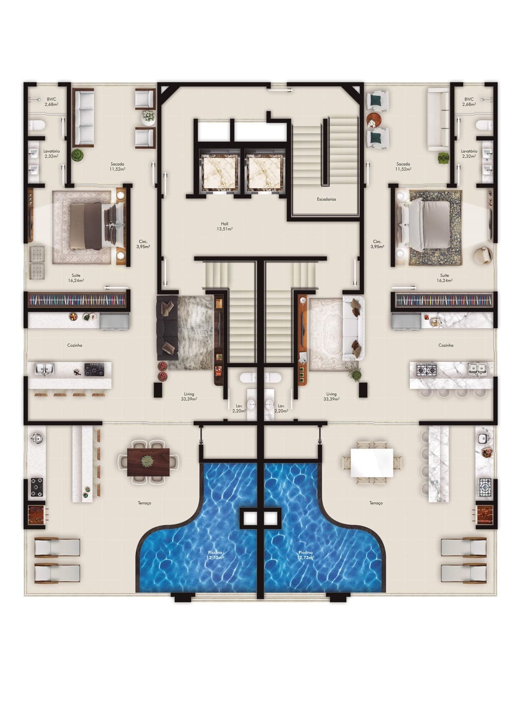 Area de spa do Spazio Marine Residenziale em Porto Belo SC