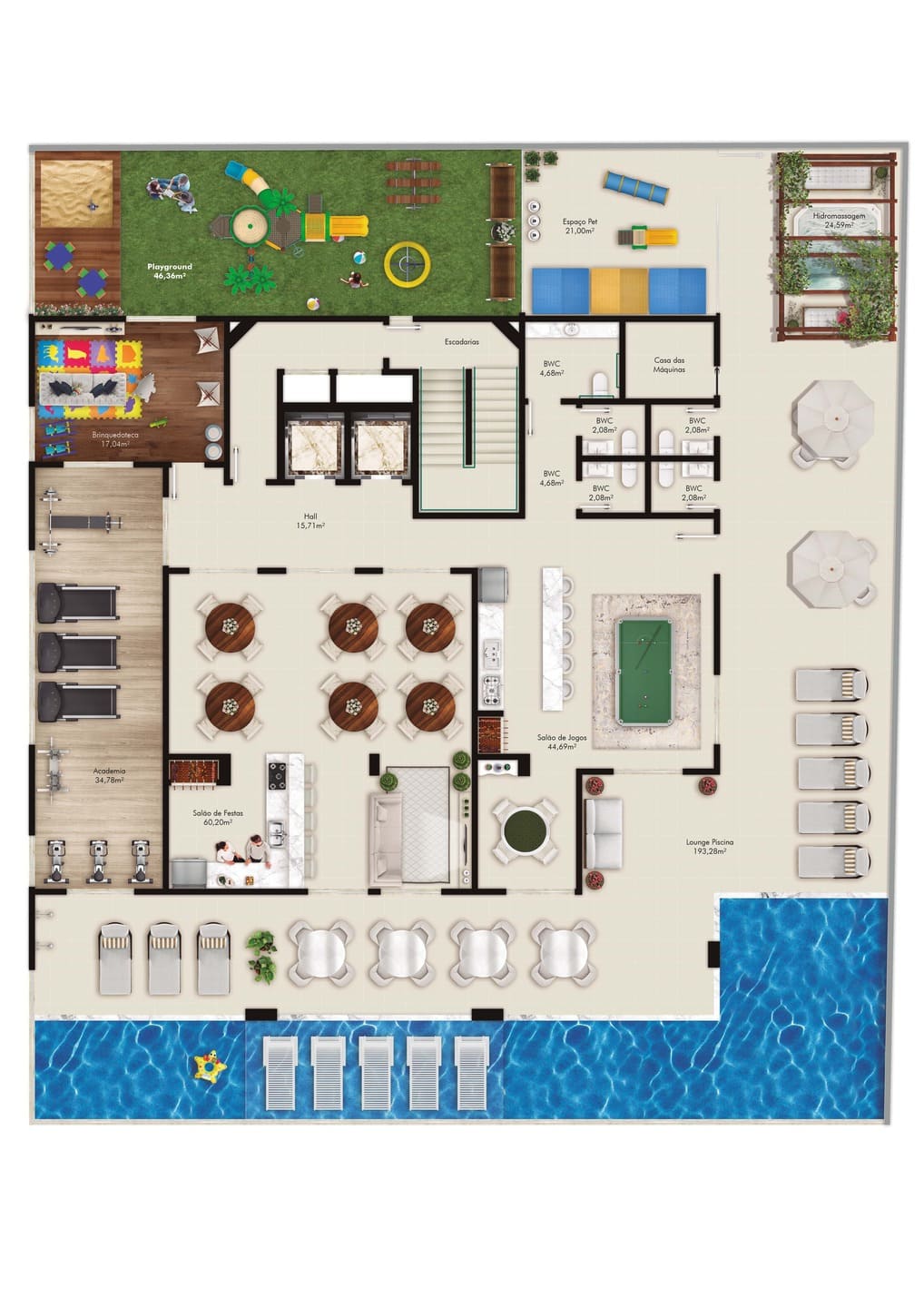 Area de spa do Spazio Marine Residenziale em Porto Belo SC