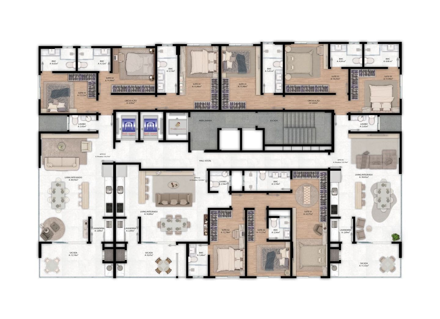 Planta 1 do UP House Residence em Porto Belo SC