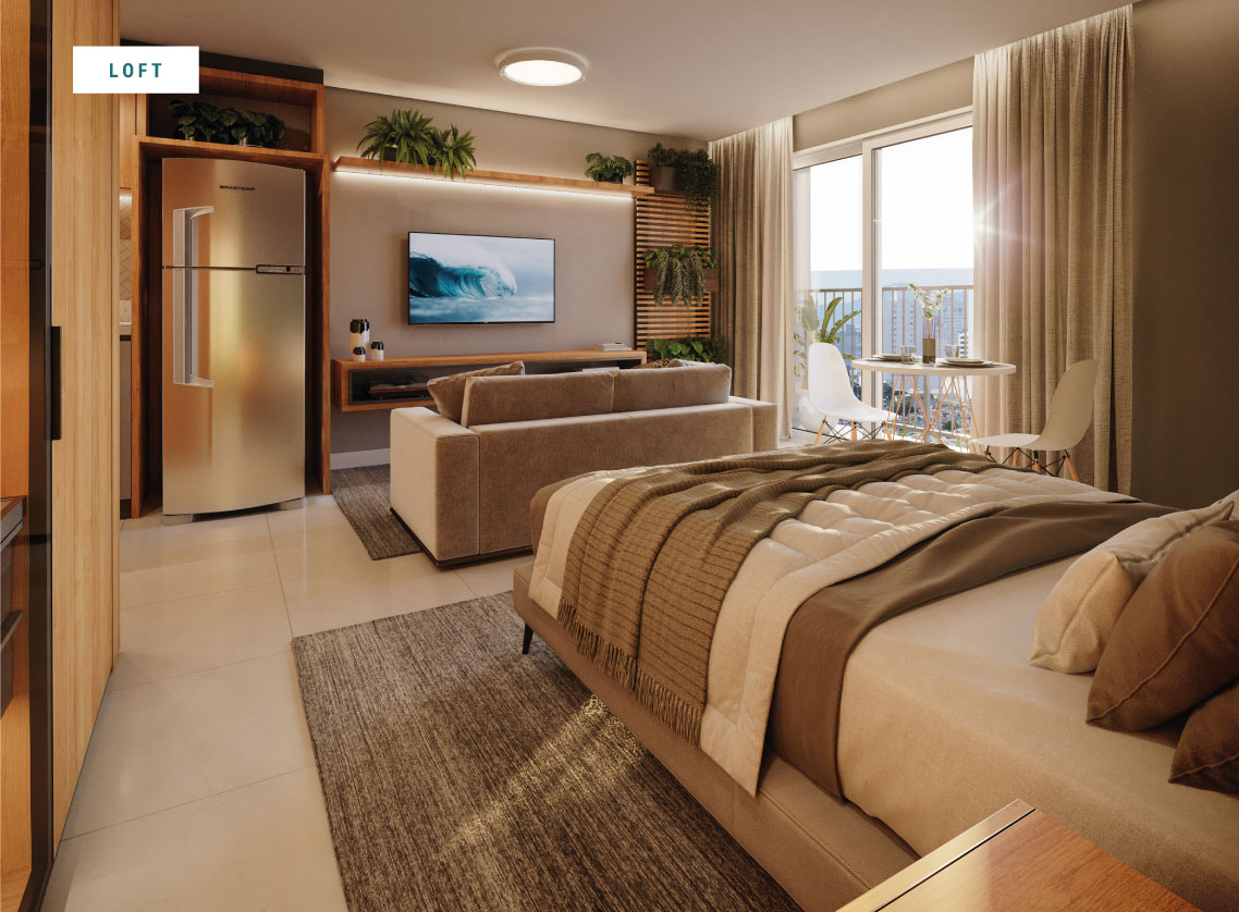 Apartamento Loft no Edifício Vitta Home Resort com 39,92 m² em Itajaí