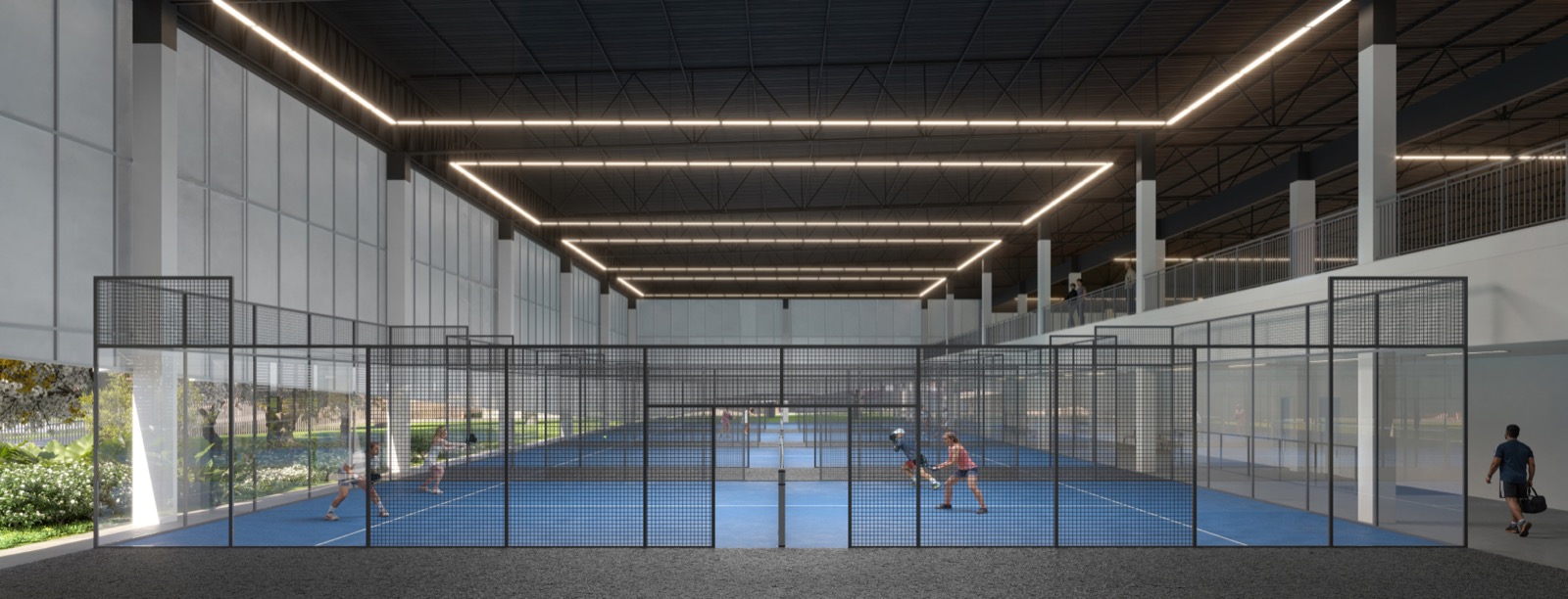 Quadras de padel cobertas do Rafael Nadal Tênis All Resort