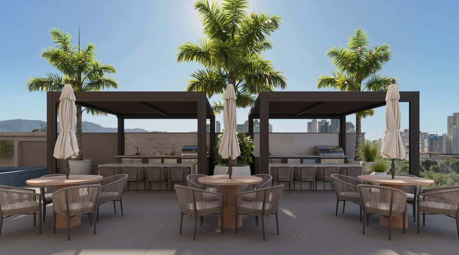 14 Bis Home Club — quiosque piscina, Planer Empreendimentos, Jardim Dourado, Porto Belo SC