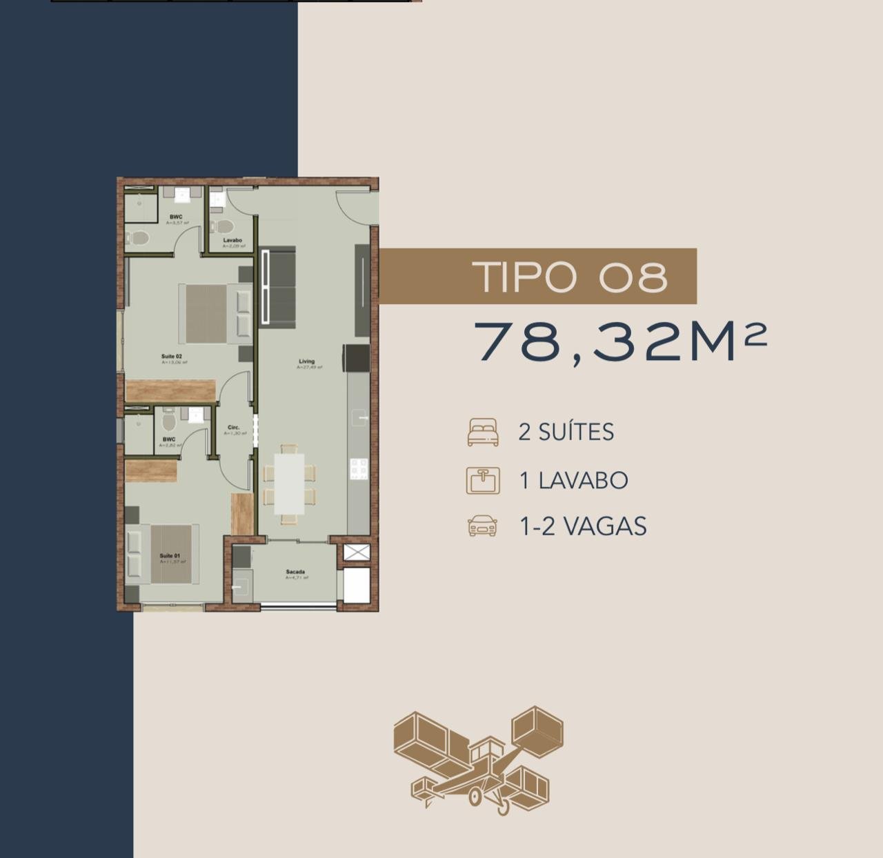 14 Bis Home Club — tipo 8, Planer Empreendimentos, Jardim Dourado, Porto Belo SC